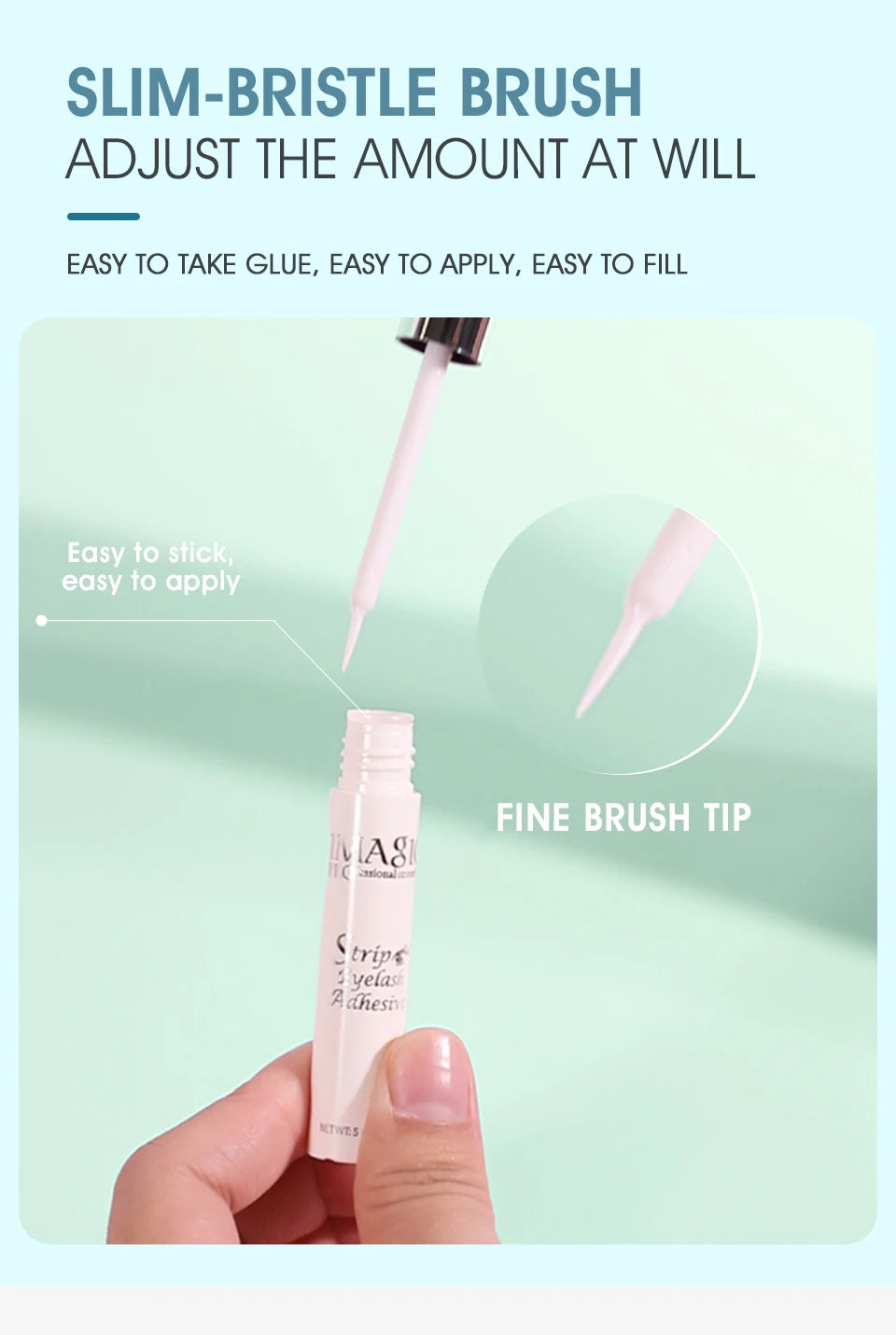 Colle pour extension de faux cils, imperméable, séchage rapide
Pour une fixation qui dure toute la journée !