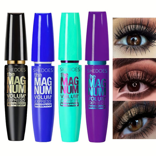 4D Black Mascara épaississant, Allongement, Courbe à l'infini. Waterproof Mascara Liquide et brosse en fibre